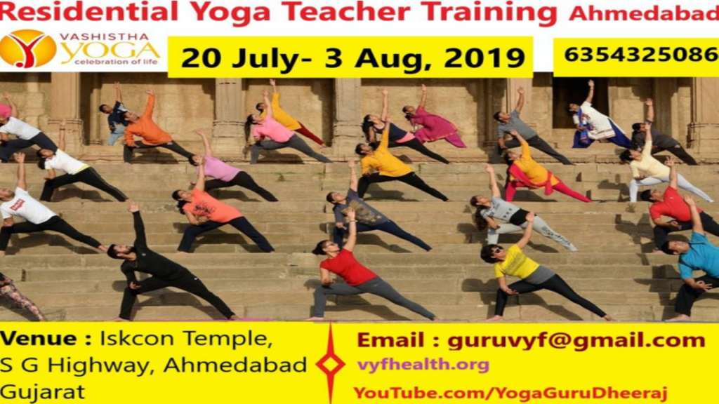 Residential Yoga Teacher Training Course YTTC 2019 Ahmedabad |