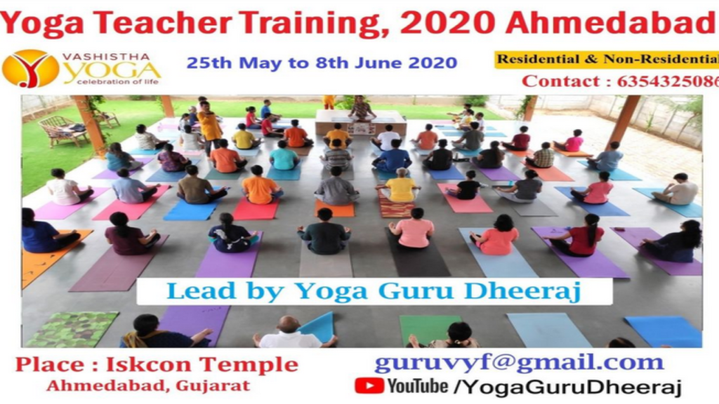 Residential Yoga Teacher Training Course YTTC 2020 Ahmedabad
